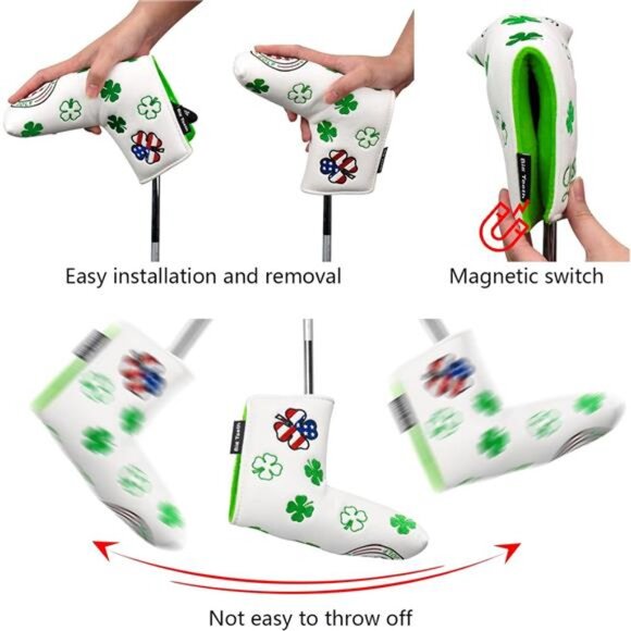 Golf Blade PutterCover HeadcoverClub Protector Magnetic Bar Closure Putter Cover - Picture 2 of 7